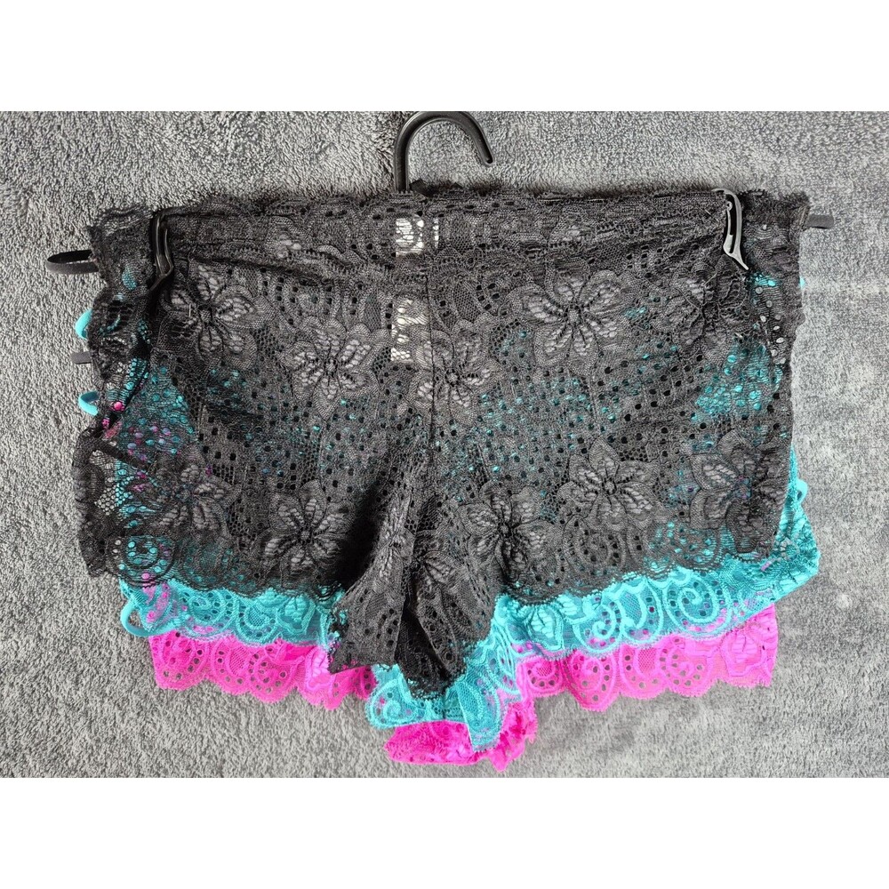 DELTA BURKE LADIES PANTIES SZ 7-3PK/FUSCHIA, GREEN AND BLACK VTG